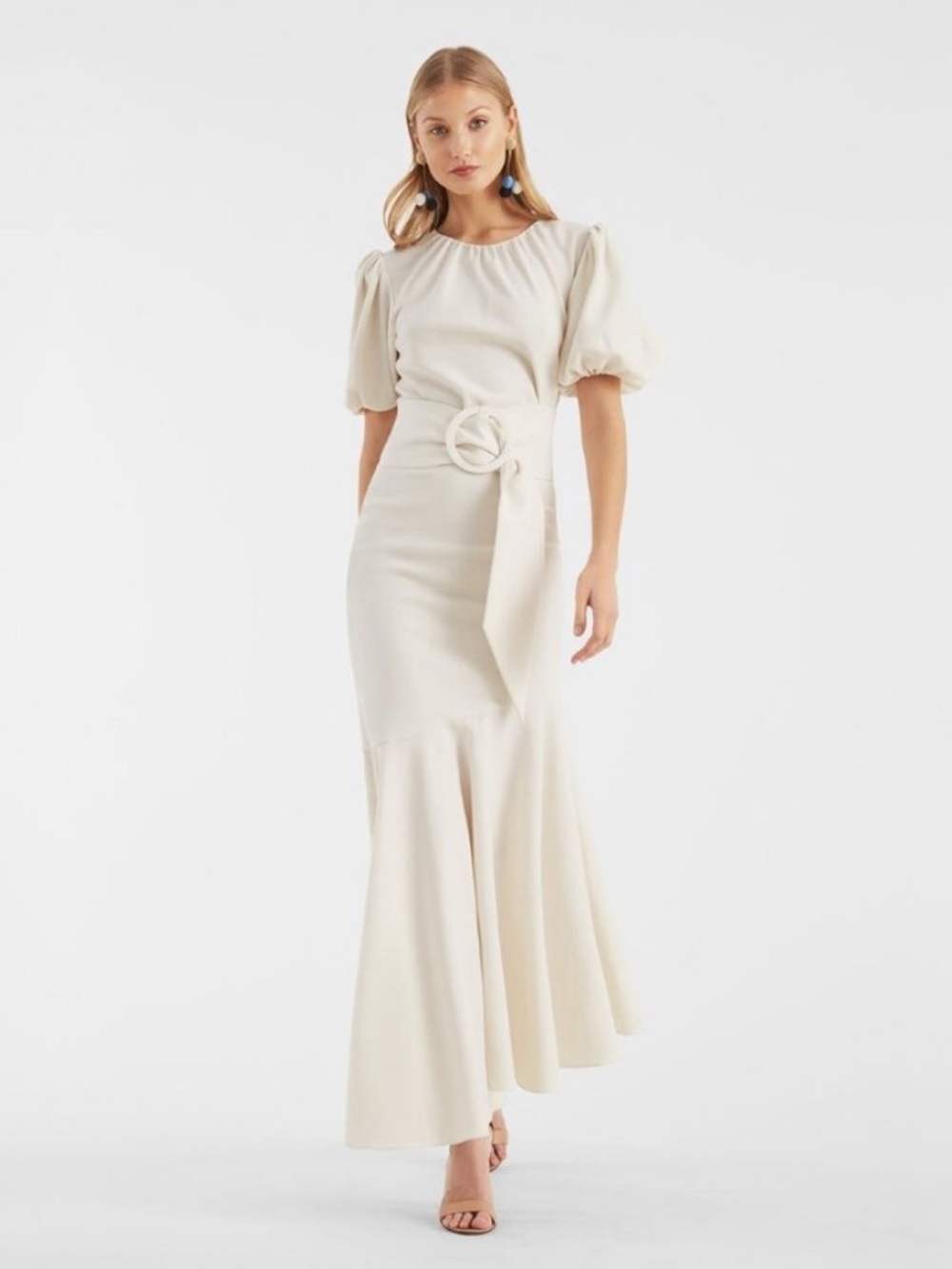NWT SACHIN + BABI Camila Crepe Dress in Ivory Wedding Event